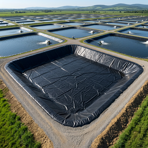 แผ่นปูบ่อเก็บน้ำ HDPE แบบม้วน หนา 0.50 มม. มาตรฐาน ASTM GRI GM13 ป้องกันน้ำรั่วซึม ผลิตจากโพลีเอทิลีนความหนาแน่นสูง - Product Image 1
