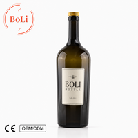 Bouteille de vin vide en verre de Bordeaux 750 ml, personnalisable avec logo, bouteille de vin en verre, Bottiglia Vino Cristal, emballage de vin rouge rechargeable