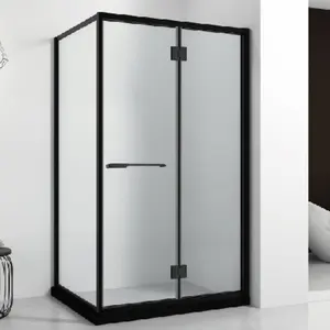Cuarto de ducha moderno de acero inoxidable: elegante cabina de ducha interior con cabina de vidrio templado de 10mm