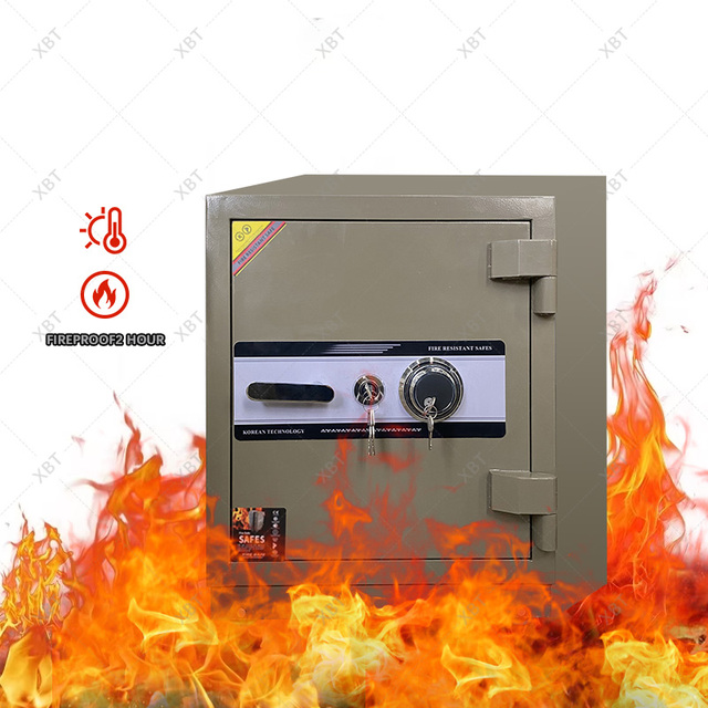 XBT-Safe 2025 High Security Fireproof Steel Safe Deposit Box with Key and Electronic Digital Lock for Small Storage