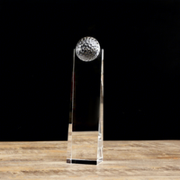 Cadeau d'entreprise personnalisé, trophée de golf en verre cristal écologique, globe, récompense d'excellence, cadeaux de bienvenue pour les salons professionnels sportifs, cadeaux promotionnels