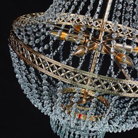 Offre Spéciale décoration de mariage métal fer placage cristal perle rideau lustre mariage événement scène décoration plafonnier