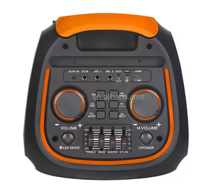 Potente Altoparlante NDR-1095 con Doppio Subwoofer da 8 Pollici 40W, LED RGB 5.3, Microfono Wireless, Trolley per Computer, Danza all'Aperto 2 - Product Image 5