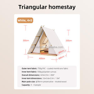 4*5M <span class=keywords><strong>Comprar</strong></span> todas las estaciones Múltiples especificaciones Resort Camping al aire libre Triángulo Lona de lujo Glamping Safari Hotel Carpa - Product Image 6