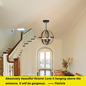 Đèn Chùm Linh Hoạt Treo Trần, Đèn Treo Trần Công Nghiệp 5 Bóng Đèn Treo Trần Phong Cách Mộc Mạc - Product Image 5