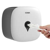 Distributeur de papier toilette mural en plastique moderne, nouveau design à tirage central pour hôtels, salles de bain et centres commerciaux CD-8078