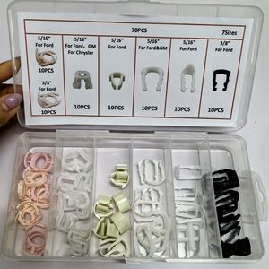 HE219 70 pièces 77 pièces Clip de fixation en plastique pour conduite de carburant 3/8'' 5/16 pour Ford - Product Image 5
