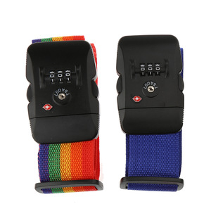 Sangle de bagage TSA-319 2m à rayures simples avec cadenas à combinaison pour valise sécurisée - Product Image 3