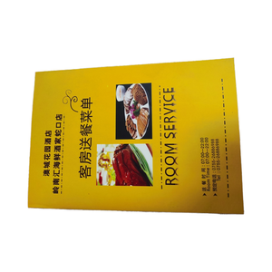 Desain Restoran tahan lama Menu PVC cetak penuh warna Logo kustom dengan fitur tahan air desain Menu kustom