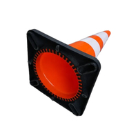 Cône de signalisation en PVC orange haute réflectivité de 750mm pour l'avertissement de trafic