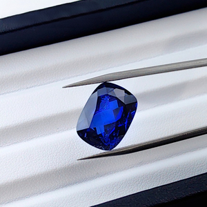 TELULA Lab Grown <strong>Diamond</strong> Cushion Cut Shape <strong>Loose</strong> Royal Blue Gemstone Lab Created Blue Sapphire - Product Image 2