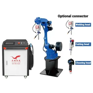 Équipement laser industriel Bras de robot automatique Plaque d'oreiller en acier inoxydable Machine de soudage laser à fibre 6 axes