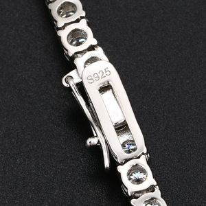 मुख्यालय रत्न क्लासिक गहने moissanite पत्थर टेनिस श्रृंखला mens टेनिस श्रृंखला हार - Product Image 3