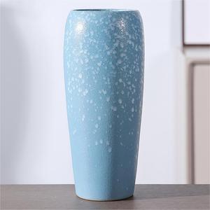 Vase en céramique de style rétro de luxe léger avec glaçure réactive au four pour la décoration de la maison et l'affichage de fleurs artificielles ou séchées - Product Image 5