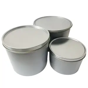 Lata adhesiva redonda vacía de uso químico, envase de lata solvente de tinta, 1kg, 2kg, 2,5 kg