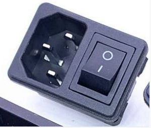 10A 250V 3Pin IEC320 C14 Inlet Module <b>Plug</b> <b>With</b> <b>Switch</b> Male Power - Product Image 2