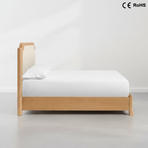 <span class=keywords><strong>Lit</strong></span> rembourré minimaliste français moderne en bois <span class=keywords><strong>de</strong></span> chêne massif, taille Queen ou King, avec tête <span class=keywords><strong>de</strong></span> <span class=keywords><strong>lit</strong></span> élégante et rembourrée, pour mobilier <span class=keywords><strong>de</strong></span> chambre principale - Product Image 3