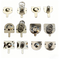 Clip à ressort pour batterie 18650 en laiton nickelé personnalisé OEM, connecteur à ressort pour batterie 18650 pour batterie externe portable