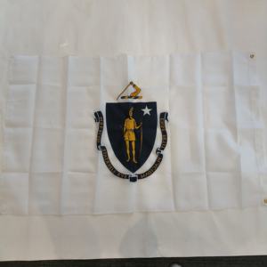 3x5 英尺马萨诸塞州州旗刺绣户外重型美国州旗耐用牛津布加固孔眼爱国主题 - Product Image 2