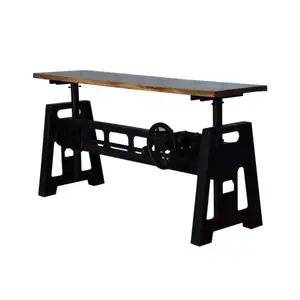 Mesa de madera con patas de hierro para restaurante, mueble de restaurante VINTAGE, mesa de comedor para restaurante