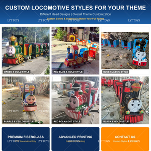 <span class=keywords><strong>Train</strong></span> miniature électrique commercial pour enfants, attraction de parc d'attractions en plein air - Product Image 2