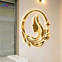 Transformateur AC étanche IP65, enseigne rétroéclairée en acier inoxydable 3D LED personnalisée, hôtels commerciaux, bars, bâtiments, bureaux, télécommande