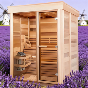Sauna Capsule Moderna Portátil de Madeira Sólida de Cedro Vermelho, Aquecimento Rápido, Barril de Sauna para Uso em Apartamentos - Product Image 2