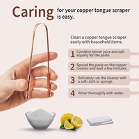 Grattoir à langue en cuivre pur pour adultes Épurateur de langue pour la mauvaise haleine Nettoyeur de langue facile à utiliser pour les soins bucco-dentaires et l'hygiène