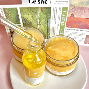 Juego de cúrcuma Yoni | Exfoliante iluminador | lavado para muslos internos oscuros | máscara para cabello encarnado con ingredientes naturales - Product Image 3