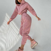 Hoodie oversize en molleton doux et épais de couleur unie pour femme, idéal pour la gym et l'entraînement – Fournisseur direct usine