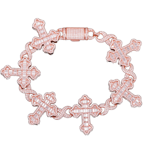 Pulsera de Moissanita Certificada para Mujer, Estilo Europeo Americano, 15mm, Plata 925, Chapada en Oro/Plata, para Hip Hop/Rock - Product Image 1