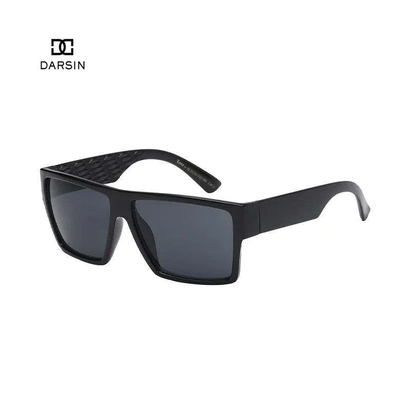 DARSIN Factory Wholesale Oversized Square Black Classic Custom Logo Sunglasses Men