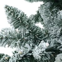 7,5 Fuß Premium Hochwertiger geschneit künstlicher Baum, beflock ter Weihnachtsdekorations-Weihnachts baum mit vor beleuchteten Lichtern Weihnachts baum