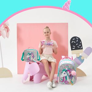 Vente en gros Sac <span class=keywords><strong>à</strong></span> dos d'école dessin animé Sac <span class=keywords><strong>à</strong></span> dos pour enfants agneau <span class=keywords><strong>licorne</strong></span> Sac d'école 3 en 1 pour enfants avec sac <span class=keywords><strong>à</strong></span> lunch pour filles - Product Image 6