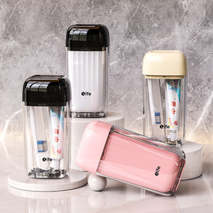 Portable Disposable Plastic <b>Travel</b> Toothbrush Storage Box and Wash Cup Household <b>Travel</b> <b>Mouthwash</b> Cup - Product Image 4