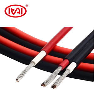 Ventes d'usine XLPO gaine conducteur en cuivre étamé rouge noir <span class=keywords><strong>4mm2</strong></span> 6mm2 câble photovoltaïque cc 0.6/1kv câbles d'alimentation électrique solaire - Product Image 1