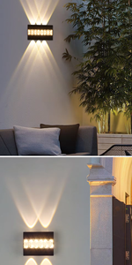 Lámpara de Pared <span class=keywords><strong>LED</strong></span> para Exteriores, Montaje en Pared, AC85-265V, 10W/8W/6W, ABS, 2700K, Blanco Cálido Suave, 1 Año de Garantía, para Patio, Hogar, Bar, Oficina - Product Image 6