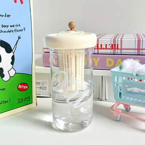 Dual Drink Fruit Tea Cup With Infuser Portable Plastic Straw Cup Cold Brew Lemon Tea Water Separator Gift Cup - Product Image 1