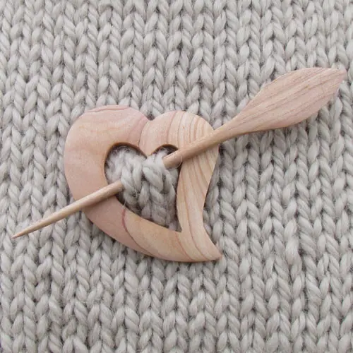 लकड़ी शाल पिन-डी आकार सबसे गौण बाल पिन