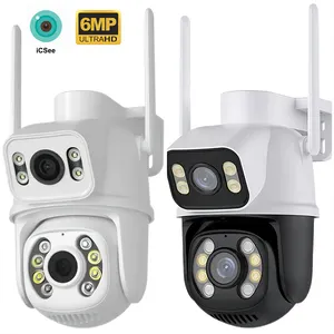 高清8MP无线Wifi安全摄像机双镜头人体检测自动跟踪Ptz户外防水枪和球摄像机