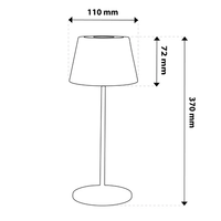 Lampe de table à LED d'extérieur moderne portable pour lire la veilleuse rechargeable avec chevet à piles sans fil