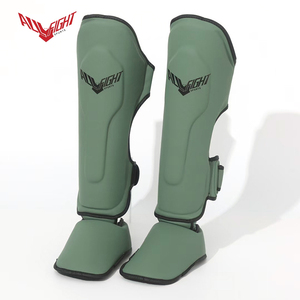 Protège-tibias durables ALLFIGHT 2026 pour adultes, couches de PU, autocollants, tailles S-XL, pour le combat - Product Image 1