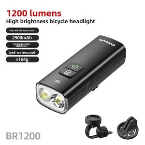 Phare de vélo LED 2000 Flow pour <span class=keywords><strong>VTT</strong></span> et vélo de route, <span class=keywords><strong>1200</strong></span> <span class=keywords><strong>lumens</strong></span> ultra lumineux, clignotant, étanche IPX6, 6 modes, 4500mAh - Product Image 6
