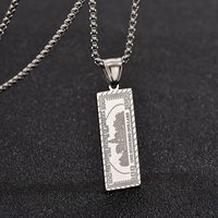 Collier Vintage en Acier Inoxydable Plaqué Or 18K, Pendentif à Thème Riche, Vêtements de Rue Hip Hop, Accessoires Cadeaux pour Hommes et Femmes