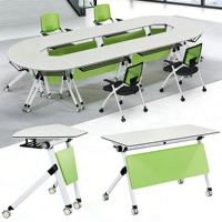 Table pliante réglable, table de conférence, table mobile pour la formation, bureau de salle de réunion, grand mobilier, table de salle de réunion