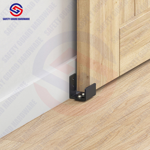 Bảo Vệ An Toàn Đa Năng Sử Dụng Bán Buôn U Hình Dạng Màu Đen Sơn Bột Có Thể Điều Chỉnh Trượt Barn Cửa Tầng Hướng Dẫn - Product Image 1