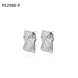 Amy Amy Fashion <b>Stud</b> Earrings <b>Silver</b> Plated Geometric Design For Women Party Jewelry Trendy Earrings PE2988 - Product Image 1