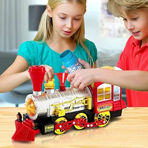 Juguete de soplado de burbujas de alta calidad, tren de vapor, vehículo de plástico, juguete eléctrico para niños, tren de burbujas con luces y sonidos - Product Image 4