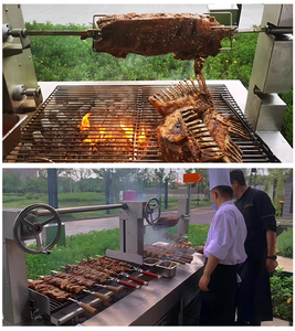 Parrilla de Carbón y Leña con Diseño de Altura Ajustable con Volante para Restaurantes, Hoteles y Eventos de Catering - Product Image 6