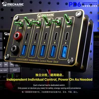 Station d'alimentation MECHANIC PD6 à contrôle indépendant pour réparation électronique, avec outils d'extension de contrôle indépendant